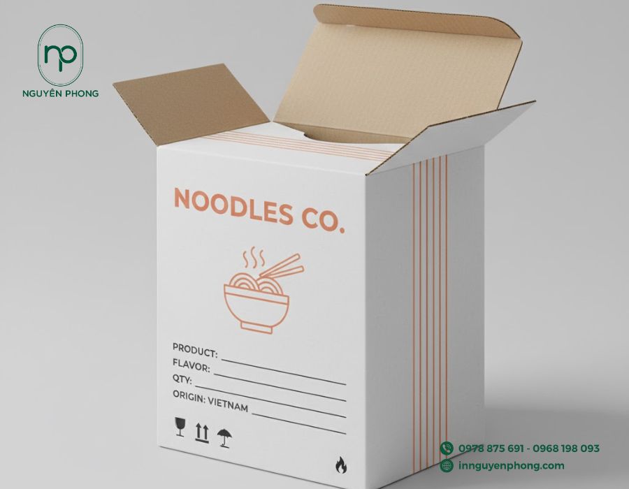 Mẫu thùng carton đựng mì tôm